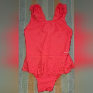 NWOT Decathlon Nabaiji Girls Fluorescent Pink Swimsuit 3-4 Years